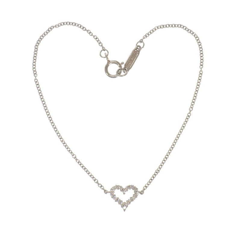 ティファニー TIFFANY&Co. センチメンタルハート ブレスレット Pt950プラチナ ダイヤモンド レディース【中古】【Aランク】