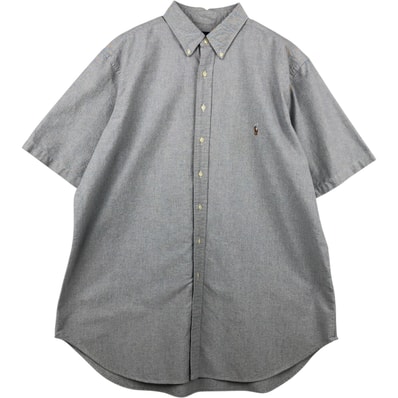 古着 ラルフローレン Ralph Lauren CLASSIC FIT クラシックフィット 半袖 ボタンダウンシャツ メンズXL相当/eaa495234