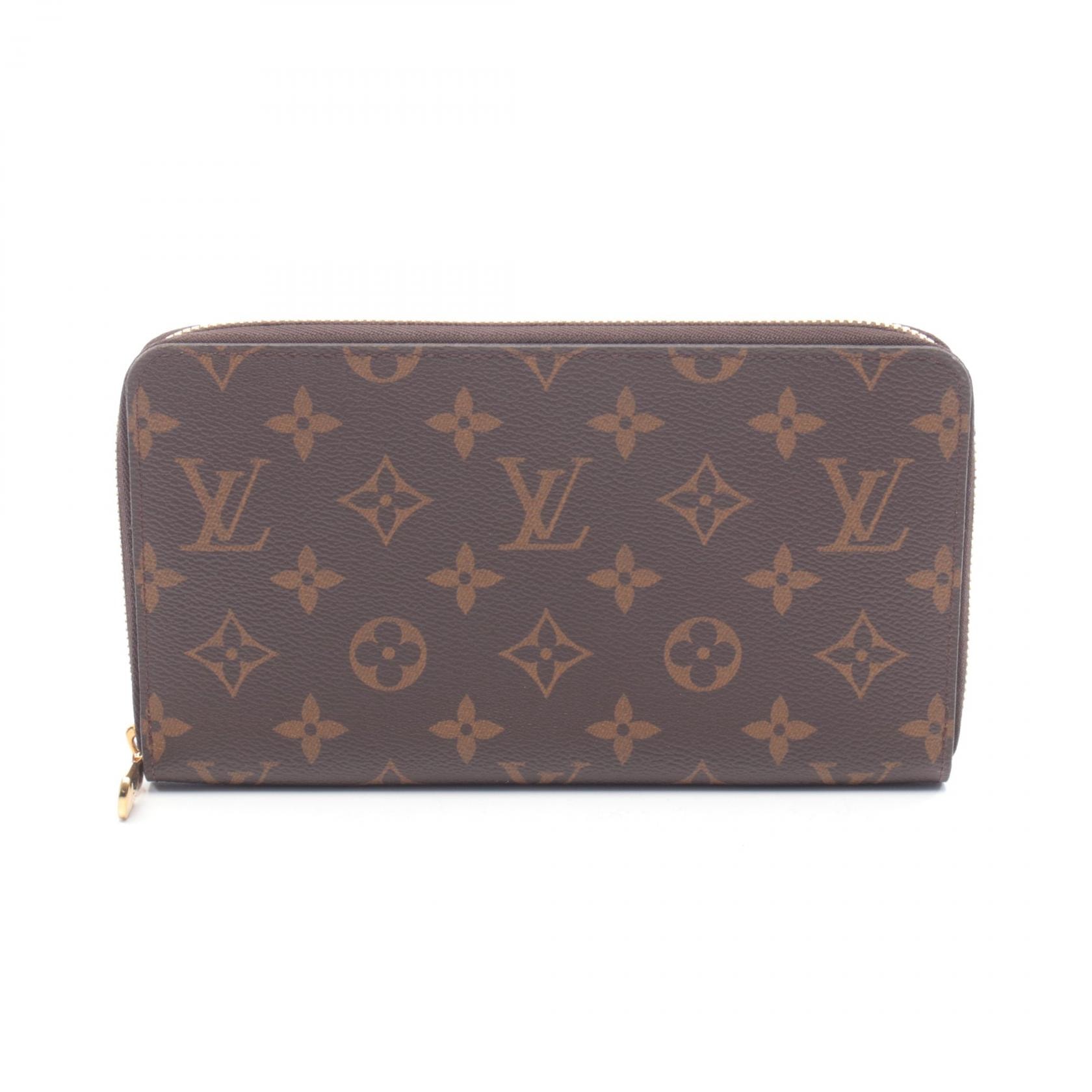 ルイ・ヴィトン LOUIS VUITTON ジッピー オーガナイザー ラウンド長財布 財布 PVCコーティングキャンバス モノグラム メンズ レディース ブラウン系 M62581 【中古】