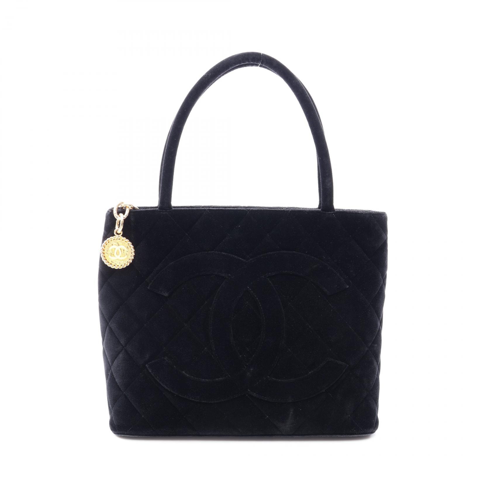 シャネル CHANEL 復刻トート トートバッグ バッグ ファブリック レディース ブラック系 A01804 【中古】