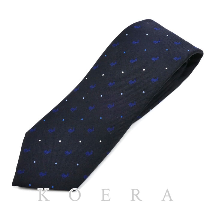 Paul Smith ポール・スミス ドット ウサギ柄 ネクタイ ネイビー 120005 552MJ メンズ【中古】