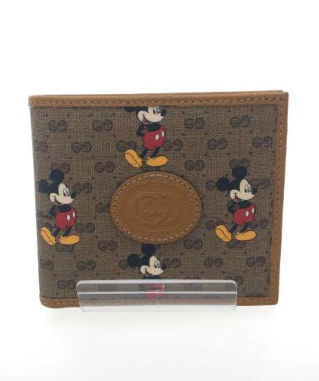 GUCCI x Disney GG Supreme Mickey Mouse Mini Wallet "Beige"