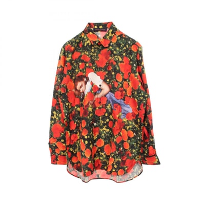 ルイ・ヴィトン LOUIS VUITTON Plain Rainbow オズの魔法使い 長袖 衣料品 トップス シルク レッド メンズ グリーン系 / レッド系 / マルチカラー 【中古】