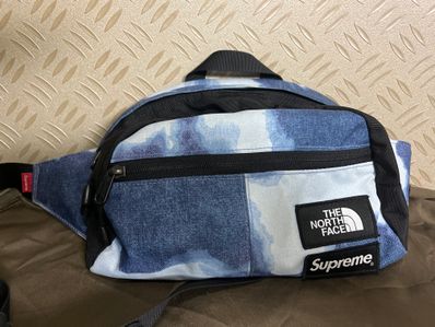 Supreme x The North Face Bleached Denim Print Roo II "Indigo"