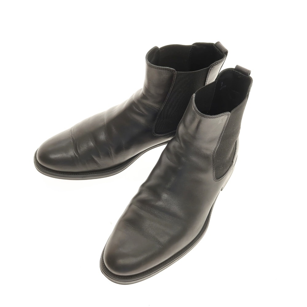 【中古】トッズ TOD'S レザー サイドゴアブーツ ブラック【サイズ7】【メンズ】