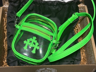 Chrome Hearts Taka Mini PVC Material Cross Patch Shoulder Bag "Green"