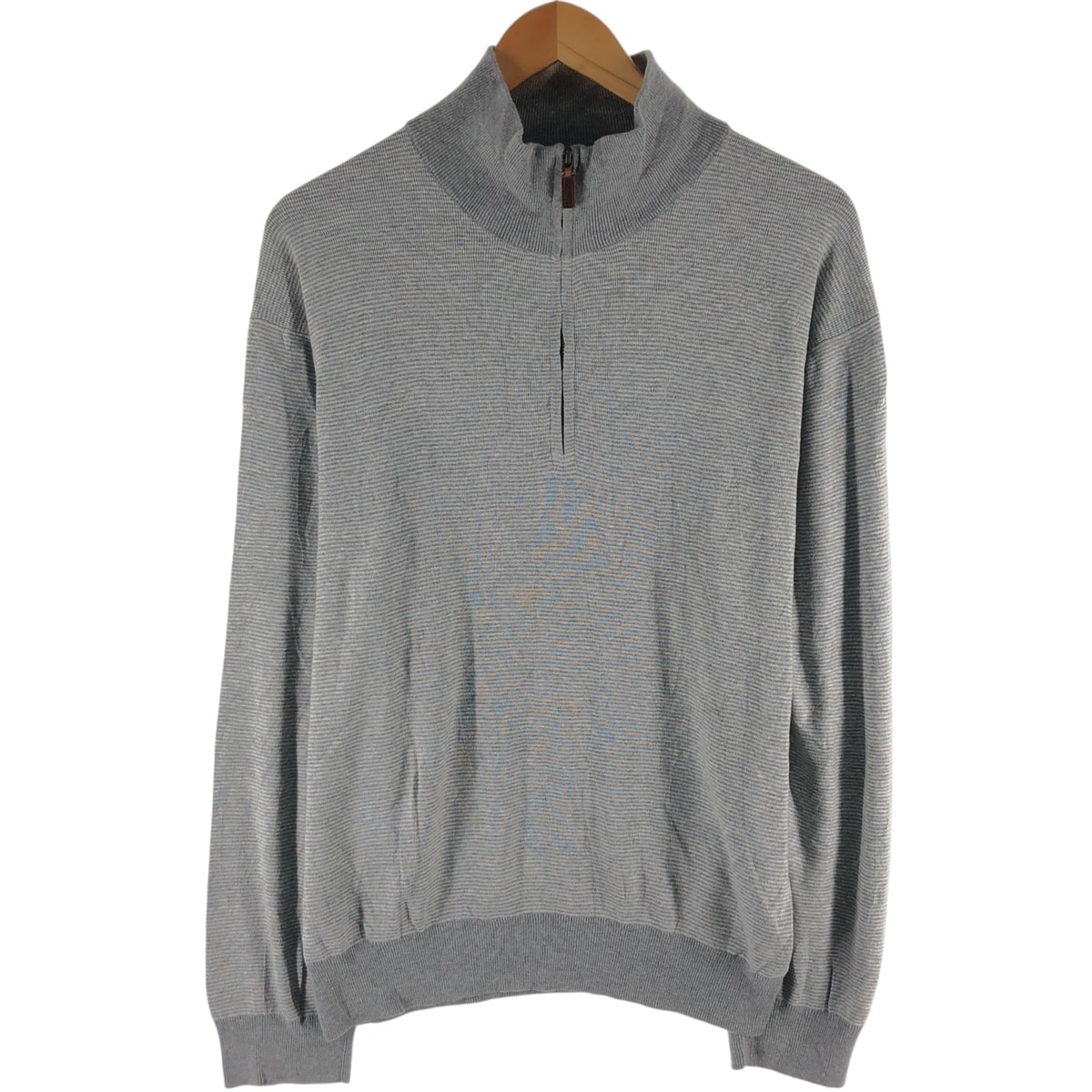 古着 ラルフローレン Ralph Lauren POLO RALPH LAUREN ボーダー柄 コットンニットハーフジップセーター メンズL相当/eaa501772
