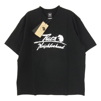 NEIGHBORHOOD ネイバーフッド RATS ラッツ 25'SPT-0105 x RATS ラッツ 20th Tee 20周年記念 プリント Tシャツ ブラック系 XL【美品】【中古】