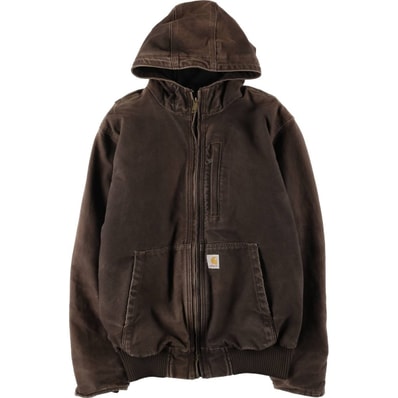 古着 カーハート Carhartt フルスウィングアームストロングアクティブジャケット 中綿入り ダックフルジップパーカー メンズM相当/eaa616870