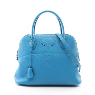 エルメス HERMES ボリード31 ブルーザンジバル 2WAY ハンドバッグ バッグ レザー トリヨンクレマンス ブルーザンジバル A刻印(2017年製造) レディース ブルー系 【中古】