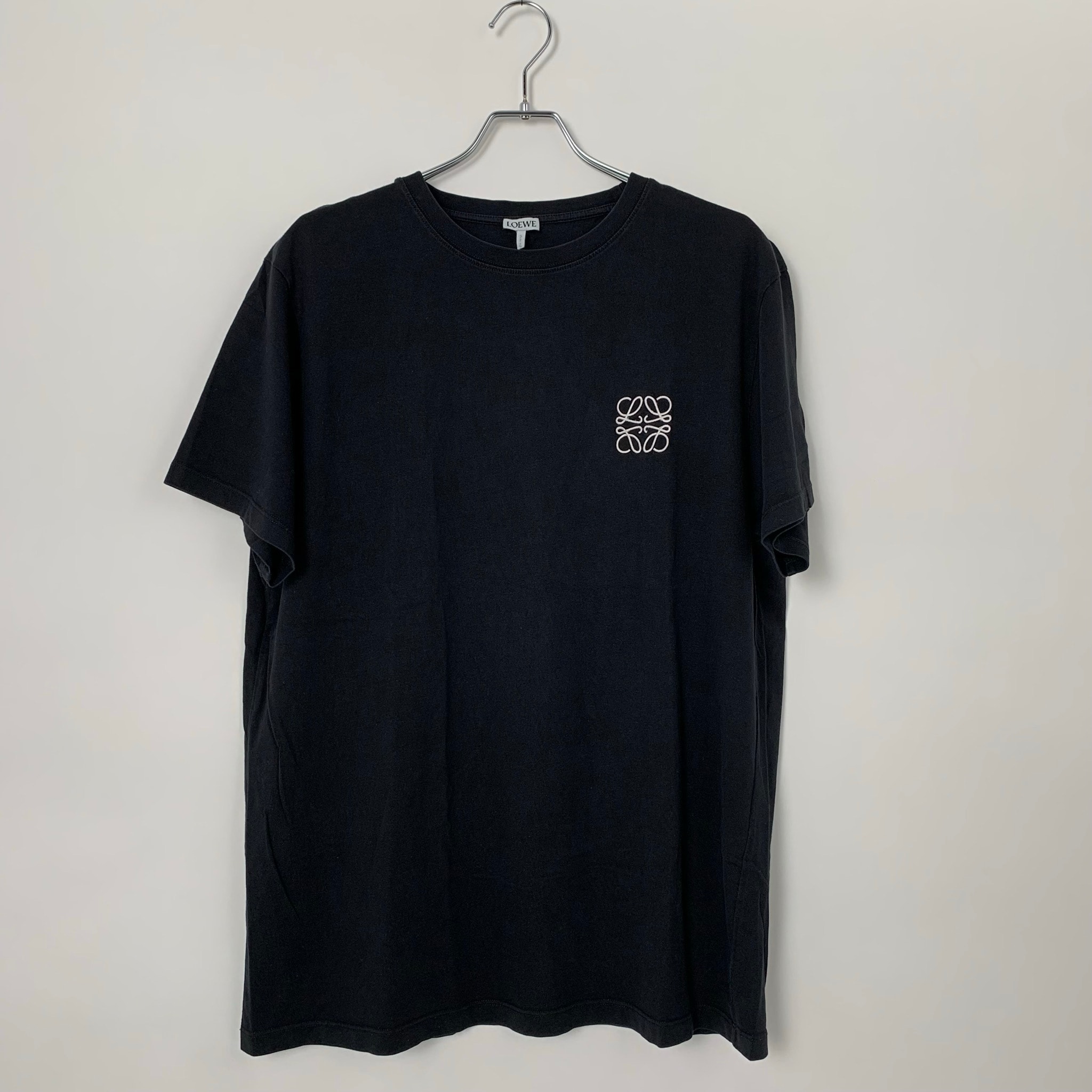 LOEWE Monogram Logo Crew Neck T shirt  Black