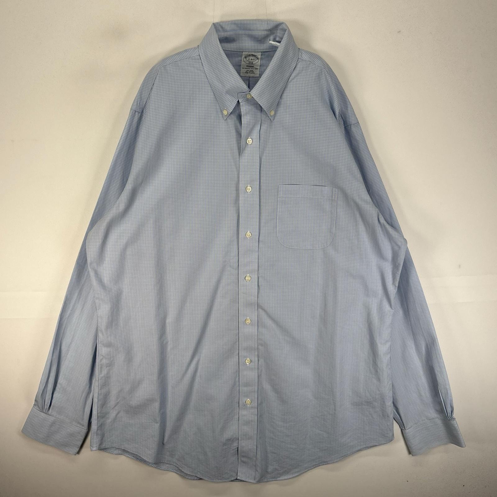 古着 ブルックスブラザーズ Brooks Brothers 長袖シャツ ボタンダウン 胸ポケット XL  ブルー系 チェック メンズ