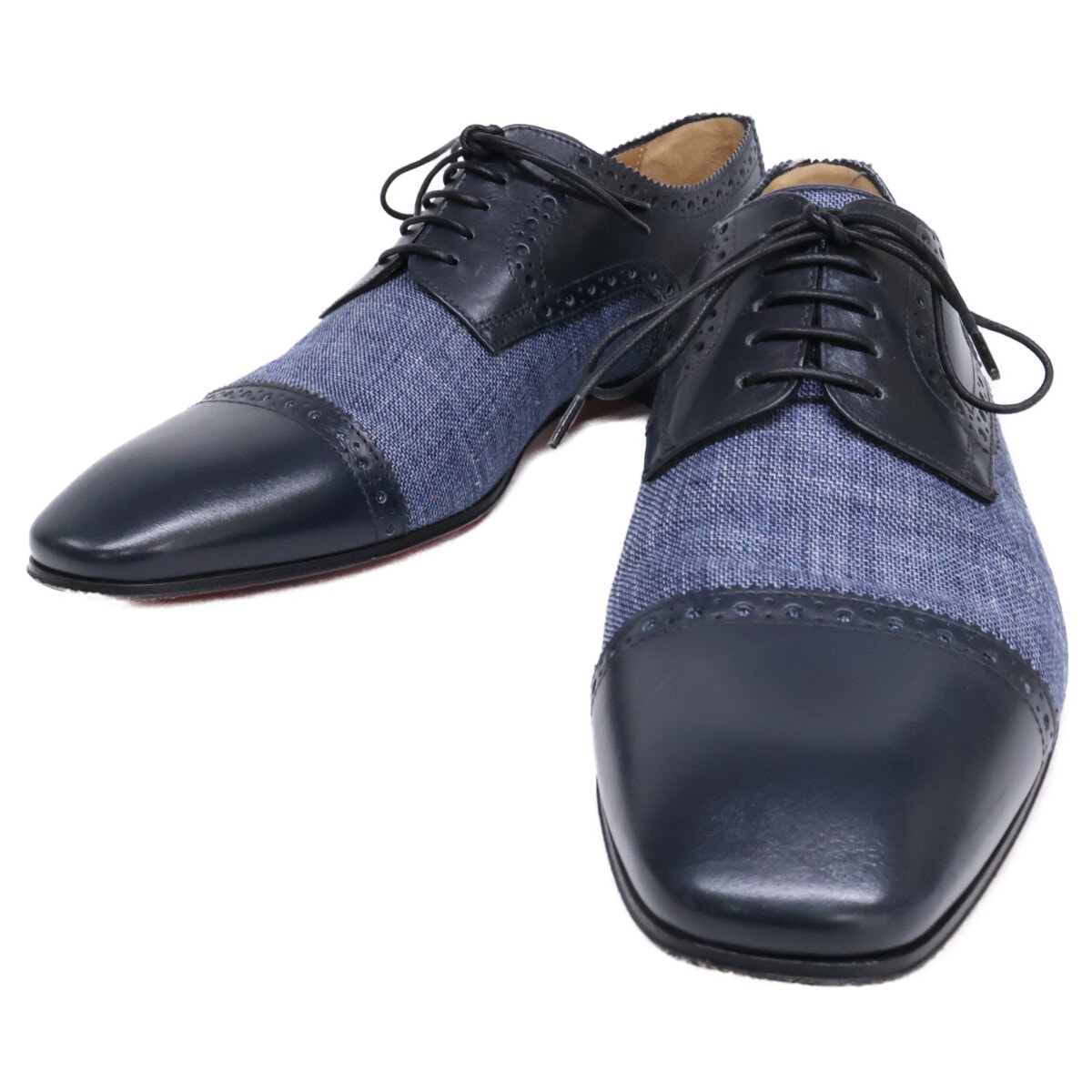 クリスチャンルブタン デニム×レザー SO CHARLES FLAT シューズ 40
