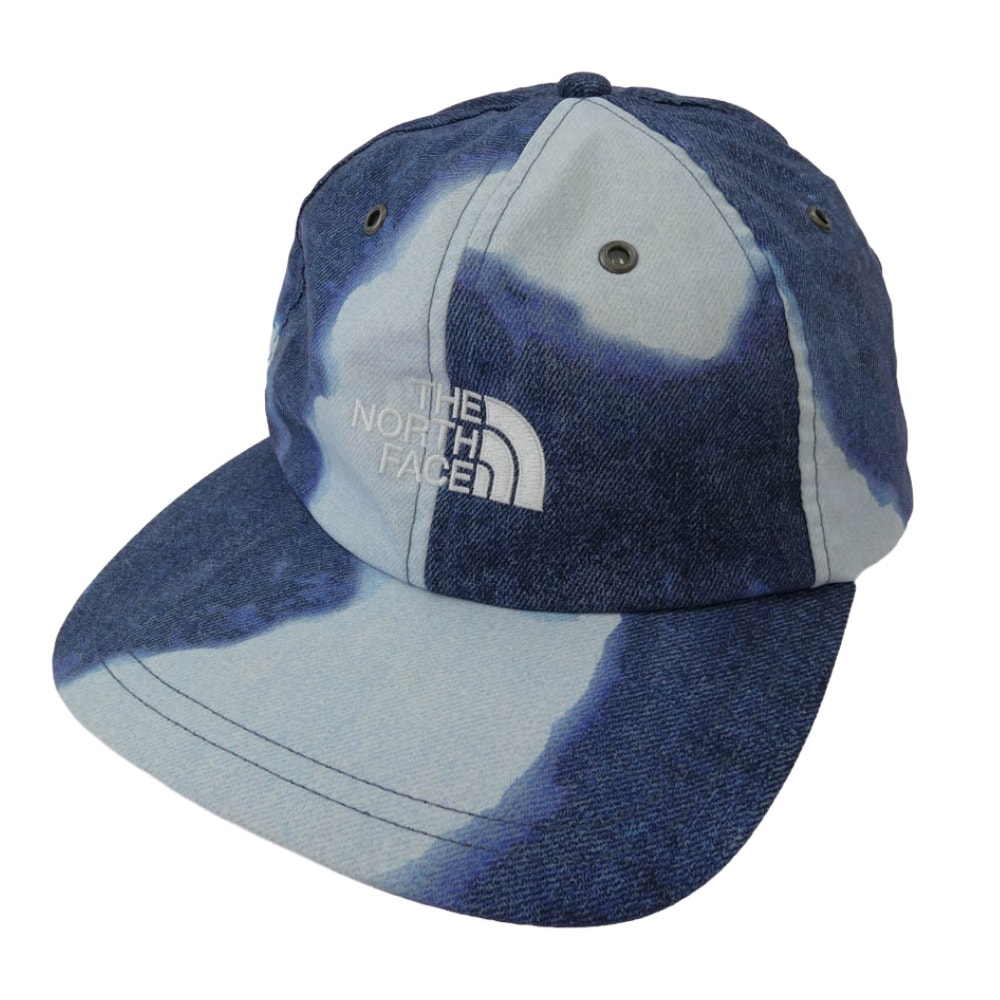Supreme シュプリーム キャップ 21AW NN52152I Bleached Denim Print 6-Panel Indigo ブリーチド デニム プリント 6パネル インディゴ キャップ 帽子 インディゴブルー系【中古】
