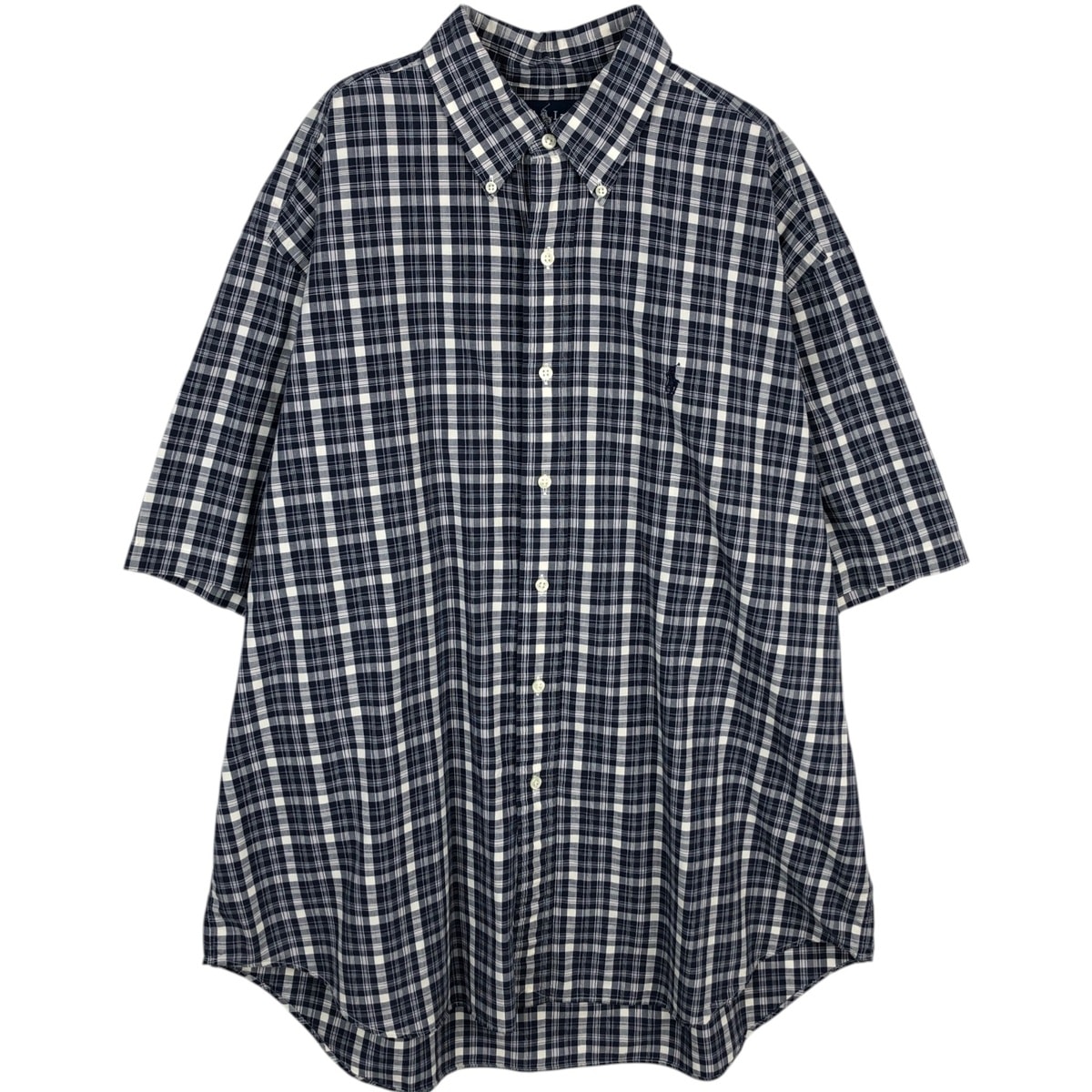古着 ラルフローレン Ralph Lauren BLAKE チェック柄 半袖 ボタンダウン チェックシャツ メンズXL相当/eaa477596