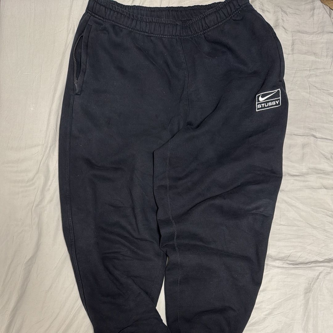 Stussy x Nike Stone Washed Fleece Pant "Black" (US Size) FN5235-010
