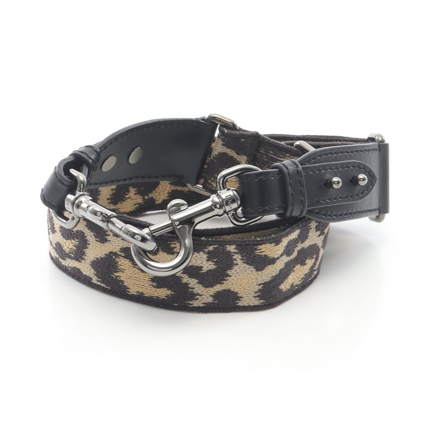 ディオール Dior エンブロイダリー ショルダーストラップ アクセサリー キャンバス レザー レディース ブラック系 / ベージュ系 / ブラウン系 S8553BRHMM918 【新品】