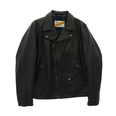 Supreme シュプリーム レザージャケット 11SS × Schott ショット Custom Perfect パーフェクト ダブル ライダース ジャケット ブラック系 L【中古】
