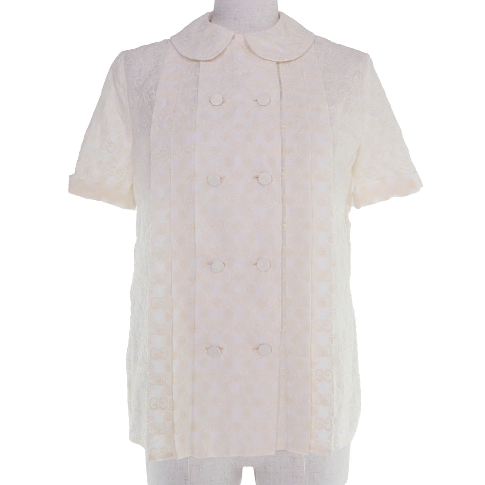 極美品 グッチ ブラウス アイボリー レディース 36 627402