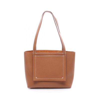 エルメス HERMES カバセリエ31 トートバッグ バッグ レザー トリヨンクレマンス ゴールド W刻印(2024年製造) メンズ ブラウン系 【中古】