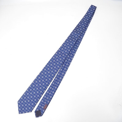■美品■HERMES エルメス ネクタイ Hロゴ 総シルク ワイドタイ ブランド古着【中古】20260610/RA9660