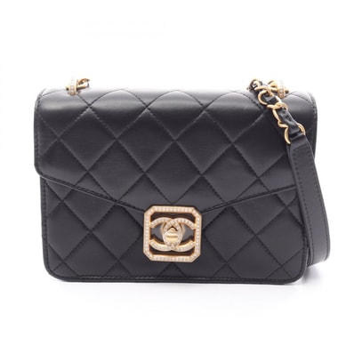 シャネル CHANEL マトラッセ ショルダーバッグ バッグ ラムスキン(羊革) レディース ブラック系 AS2840 【中古】