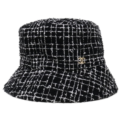 シャネル 【美品】ココマーク ツイード バケットハット S