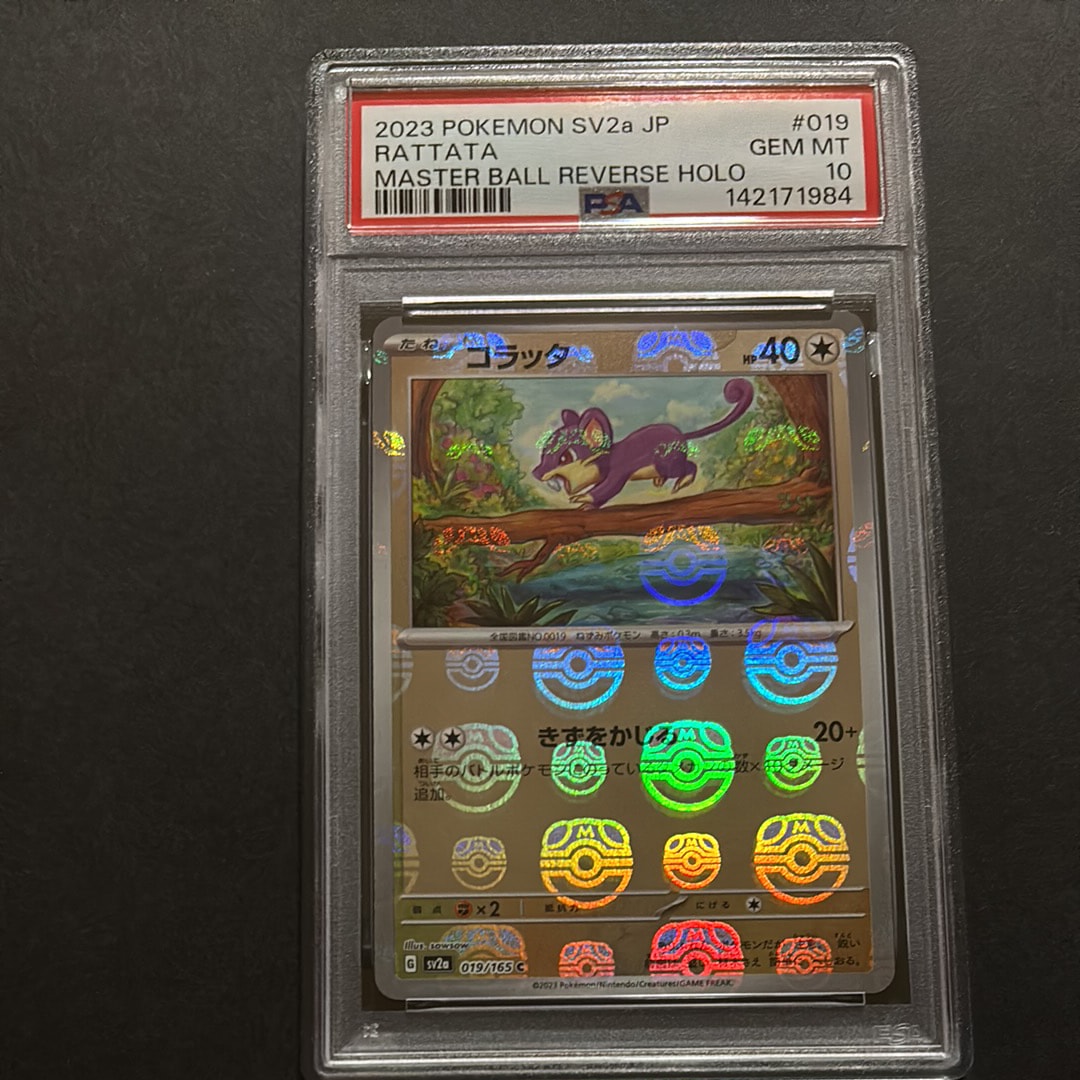PSA10】コラッタ C: マスターボールミラー[SV2a 019/165](強化拡張