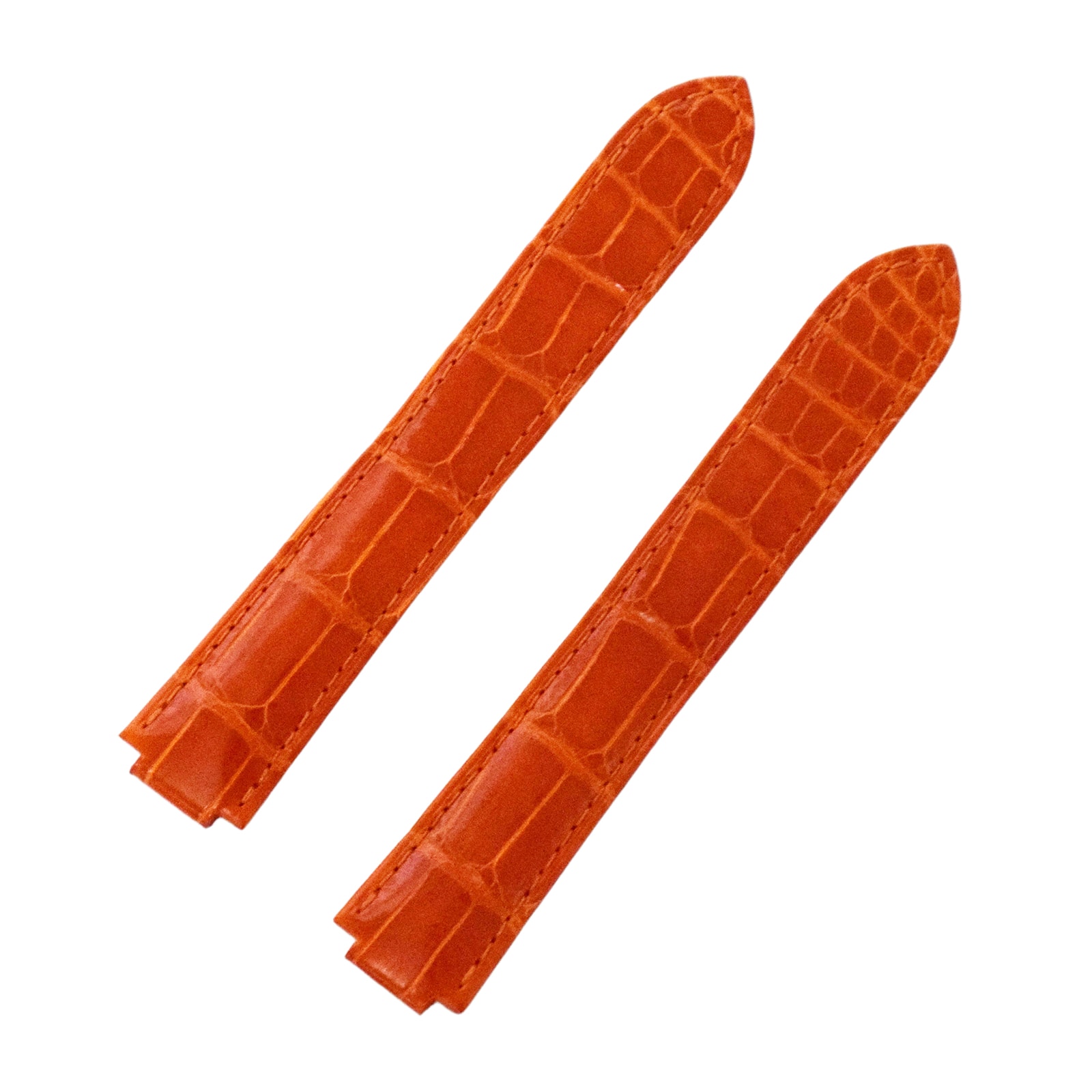 未使用 保管品 Cartier カルティエ  純正 クロコ レザーベルト  オレンジ  レディース 時計ベルト