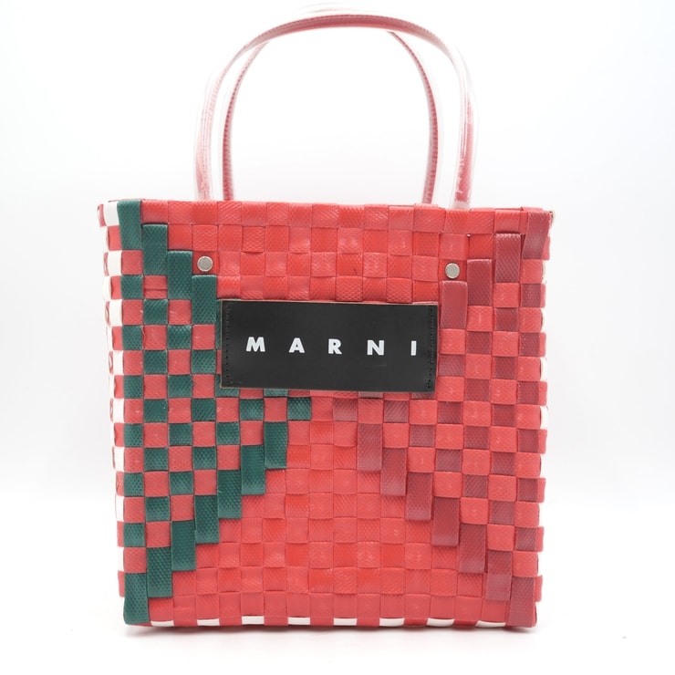 MARNI(マルニ)ピクニックバッグ トートバッグ ハンドバッグ マルチカラー 編み込み レディース 【中古】