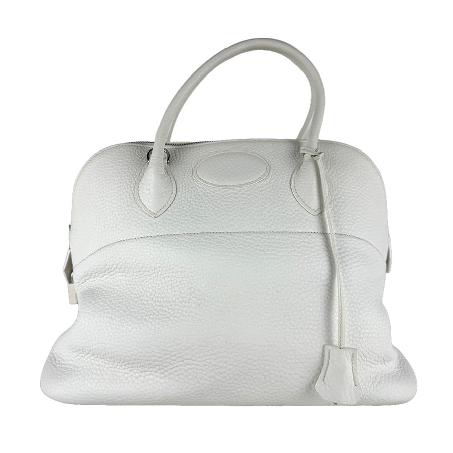 エルメス HERMES ハンドバッグ ショルダーバッグ ボリード 35 トリヨンクレマンス ホワイト シルバー レディース【中古】 z9992