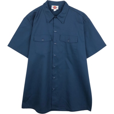 古着 ディッキーズ Dickies 半袖 ワークシャツ USA製 メンズXL相当/eaa653013