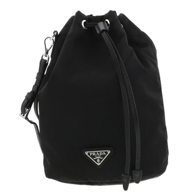 【値下げ】 PRADA プラダ ポーチ 1NS369 ナイロン ブラック メンズ【中古】
