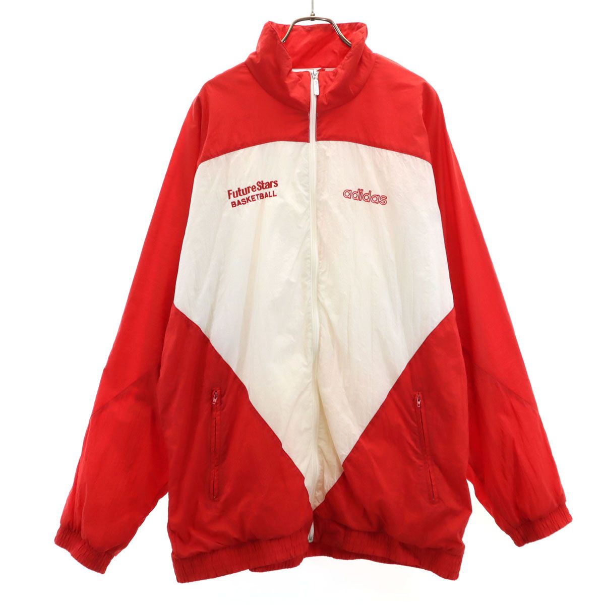 adidas アディダス 80s ヴィンテージ ナイロンジャケット XL 赤系