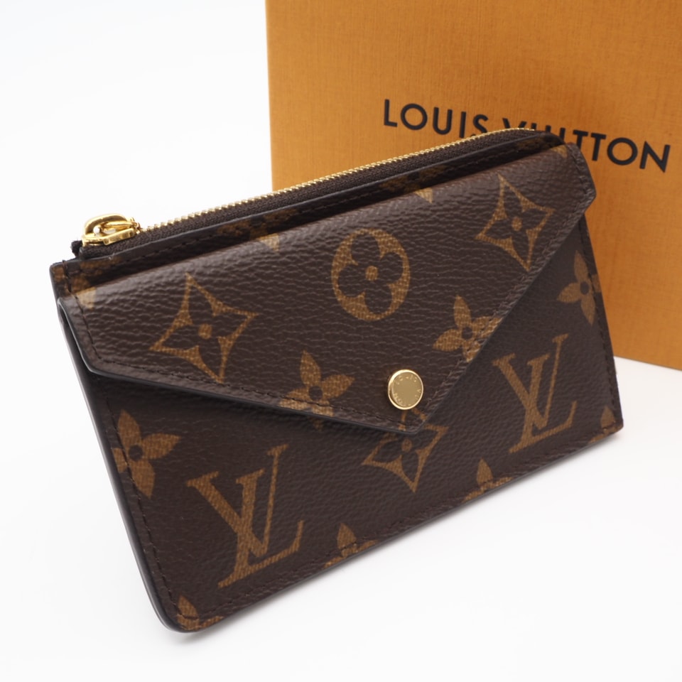 美品 LOUIS VUITTON ルイ・ヴィトン モノグラム ポルトカルトレクトヴェルソ M69431 カードケース ブラウン ベージュ ブラック レディース