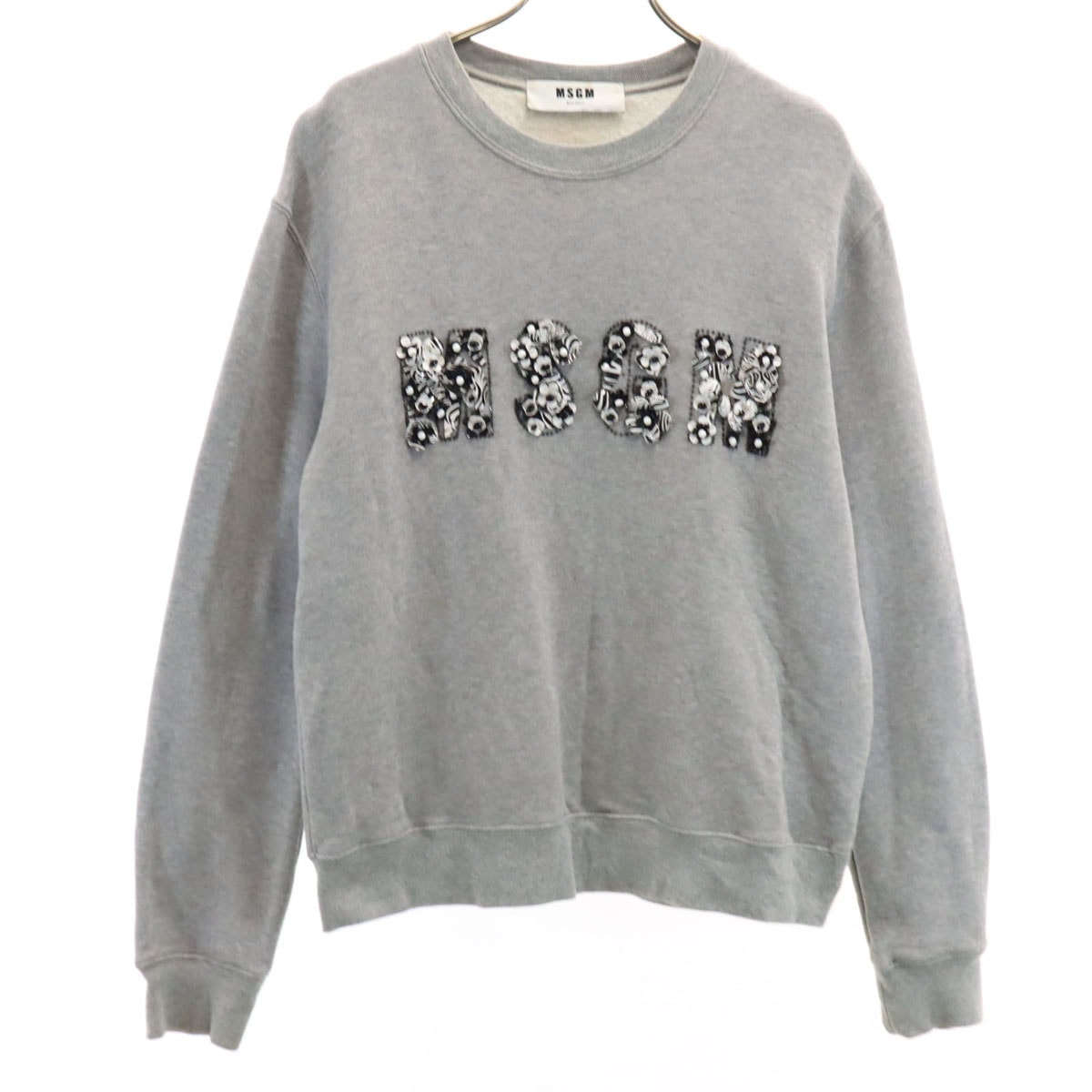 MSGM エムエスジーエム 長袖 スウェット トレーナー S グレー 裏起毛