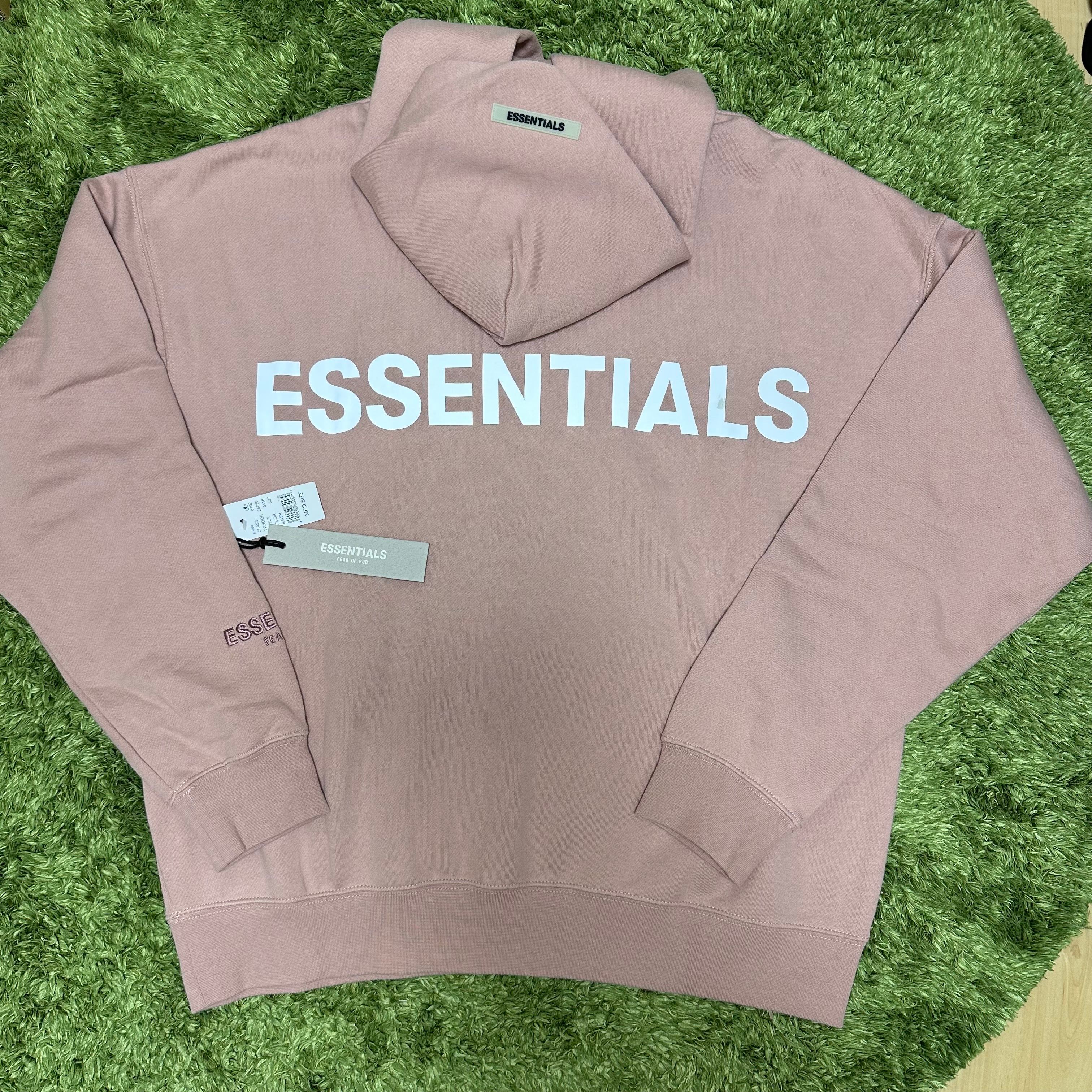 FEAR OF GOD ESSENTIALS 3M Logo Pullover Hoodie "Pink"