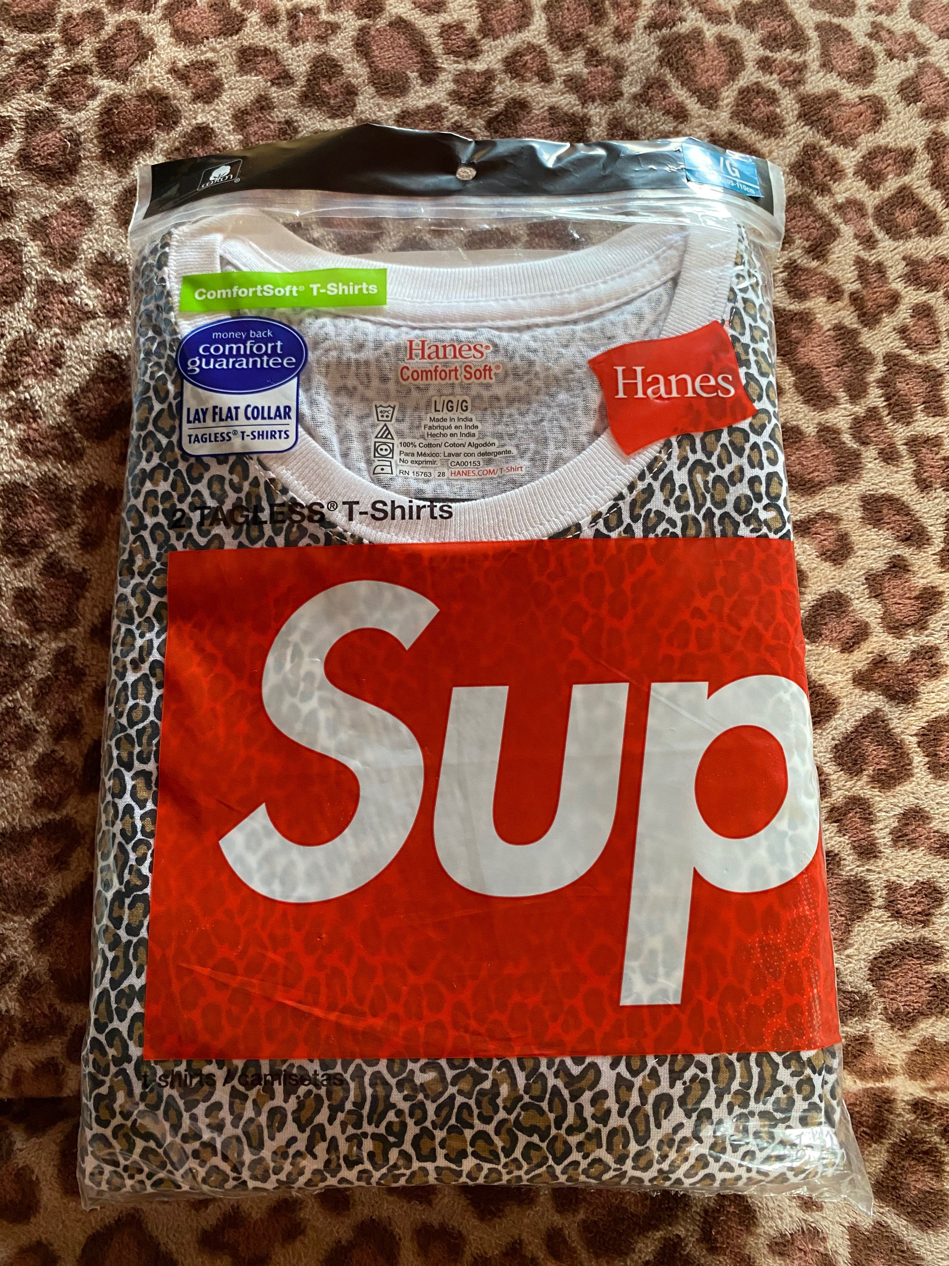 Supreme x Hanes Leopard Tees (2 Pack) "Leopard" (19SS)