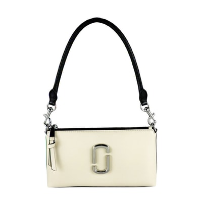 マークジェイコブス MARC JACOBS ショルダーバッグ 2wayバッグ レザー/メタル アイボリー/ブラック/シルバー レディース【中古】 z10383