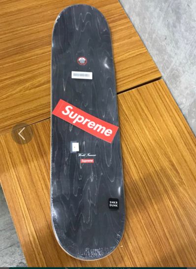 Supreme KAWS Chalk Logo Skateboard "Pink"