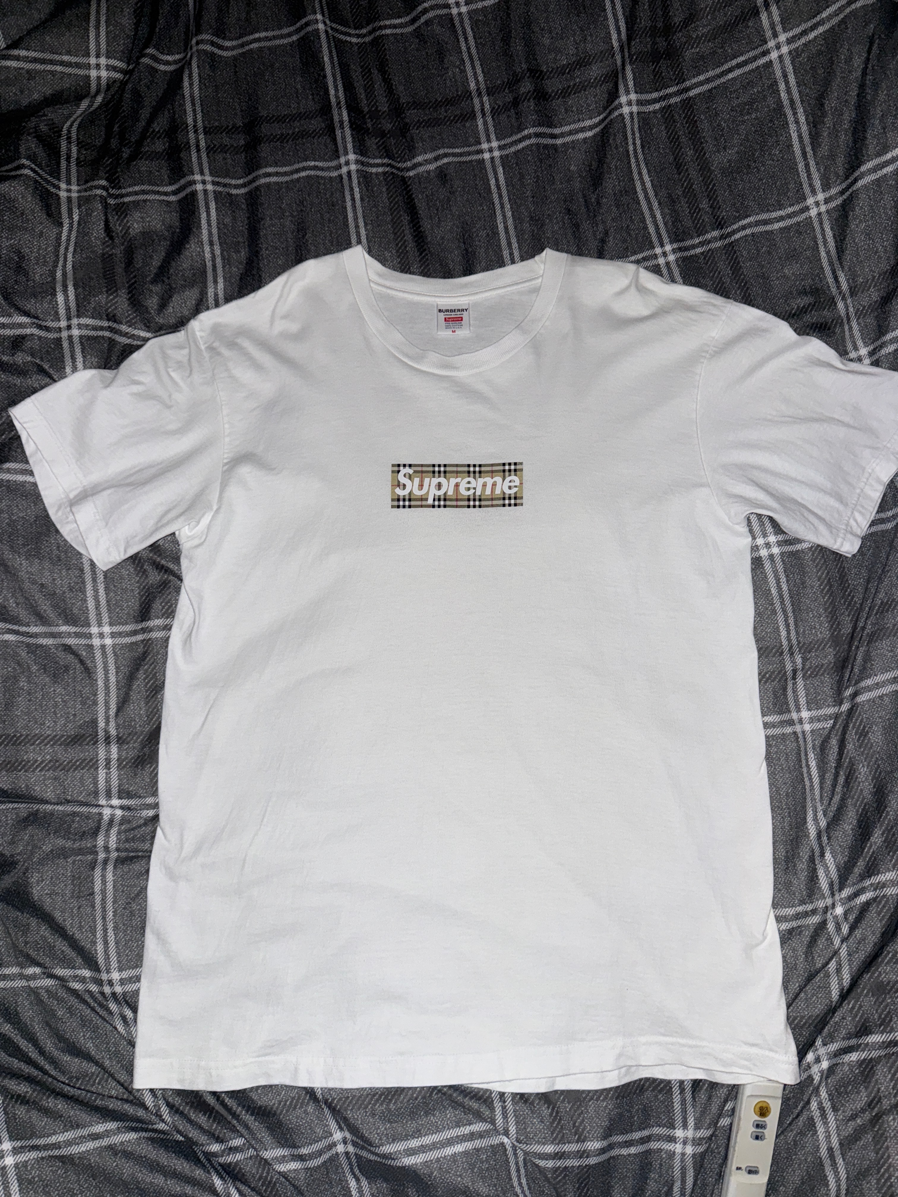 Supreme / Burberry Box Logo Tee "White"