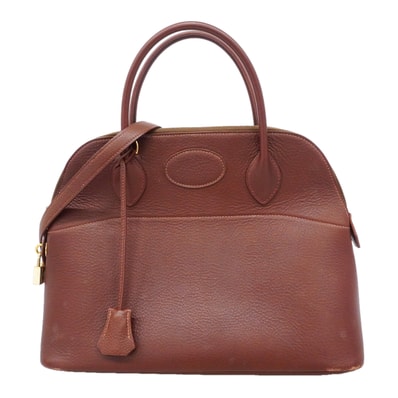 ★最終価格★SALE【6hc2513】エルメス ハンドバッグ ボリード31 フィヨルド ノアゼット ゴールド金具 □A刻印 2wayバック【中古】レディース