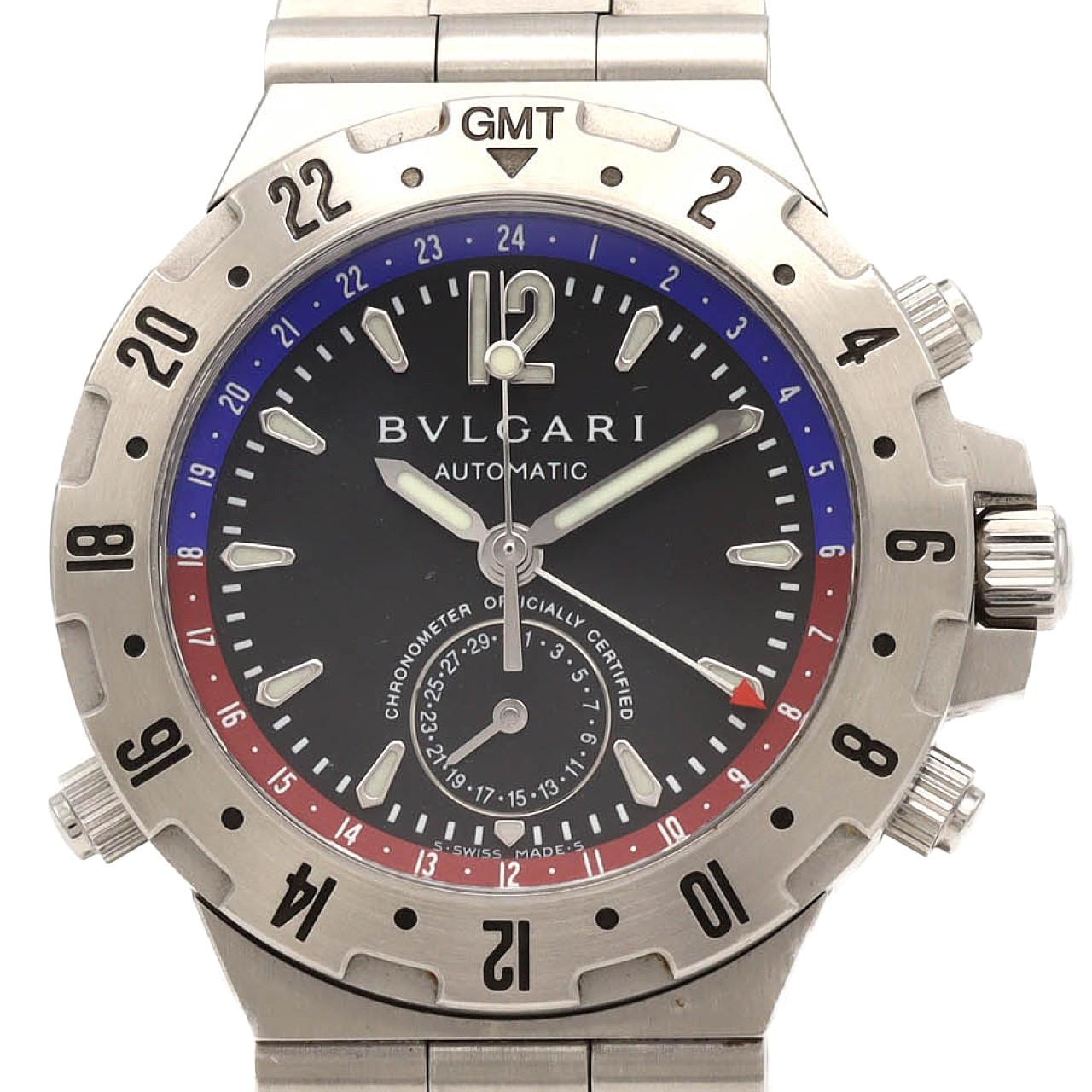 【ノーメンテナンス還元価格】ブルガリ ディアゴノプロフェッショナルGMT GMT40S/GMT40SSD SS 自動巻