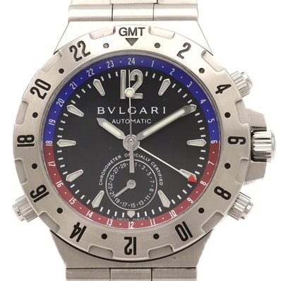 【ノーメンテナンス還元価格】ブルガリ ディアゴノプロフェッショナルGMT GMT40S/GMT40SSD SS 自動巻
