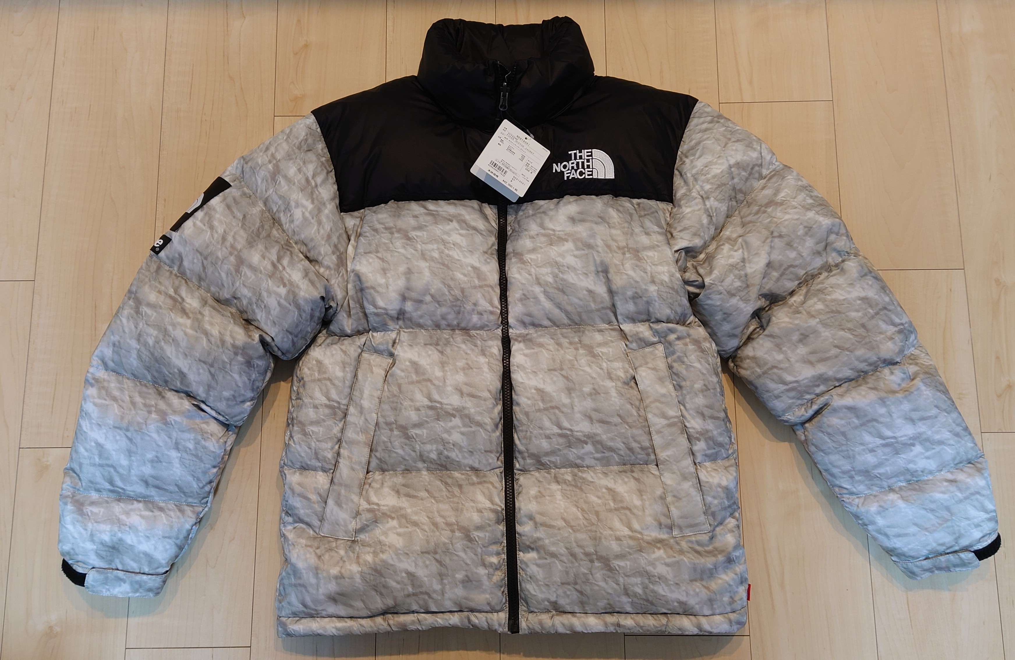 Supreme x The North Face Nuptse Jacket "White Paper Print"