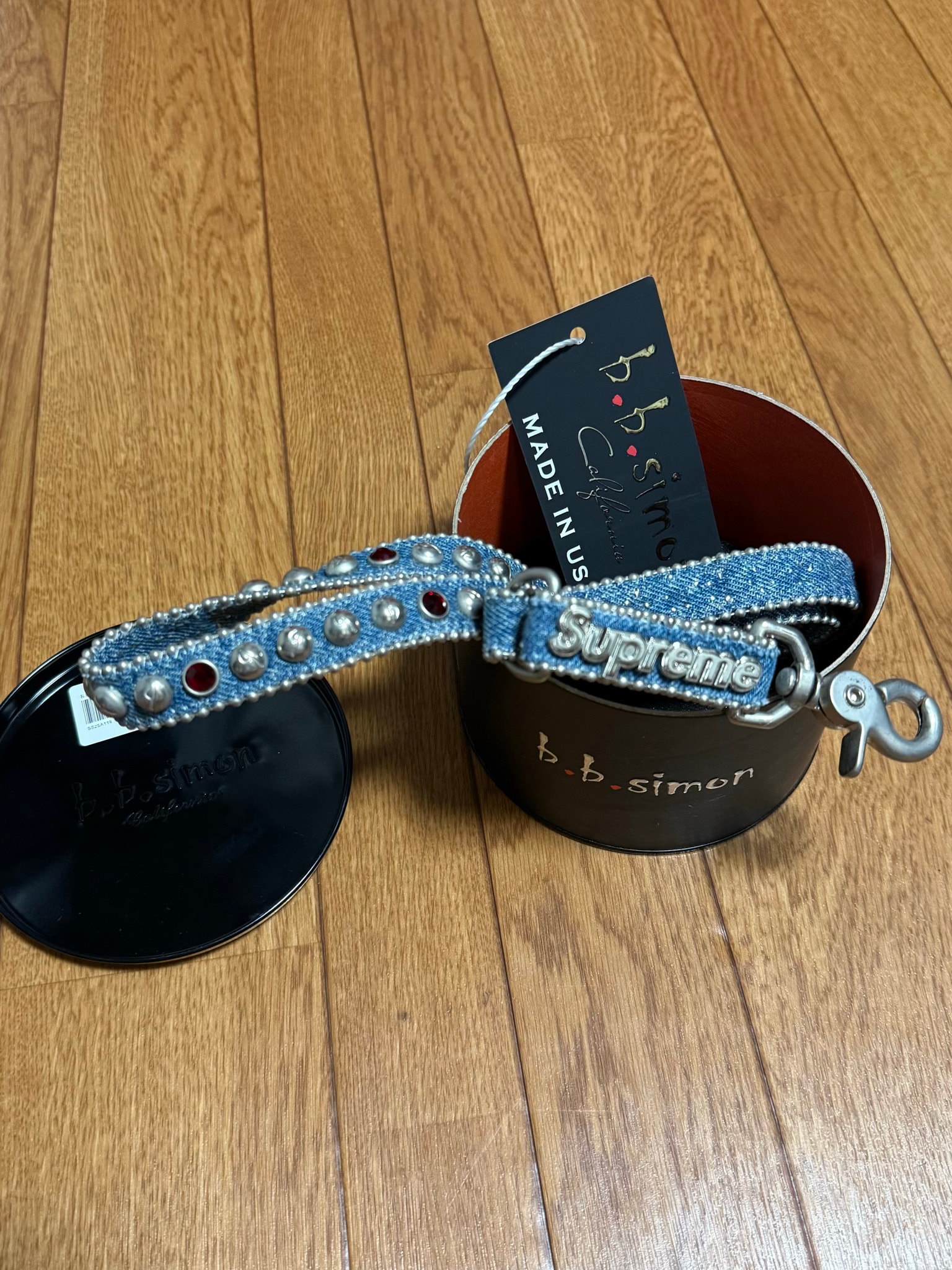 Supreme x b.b. Simon Denim Lanyard "Washed Indigo"