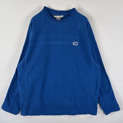 古着 ナイキ NIKE フリーストレーナー クルーネック 大きいサイズ ワンポイントロゴ XL ブルー メンズ