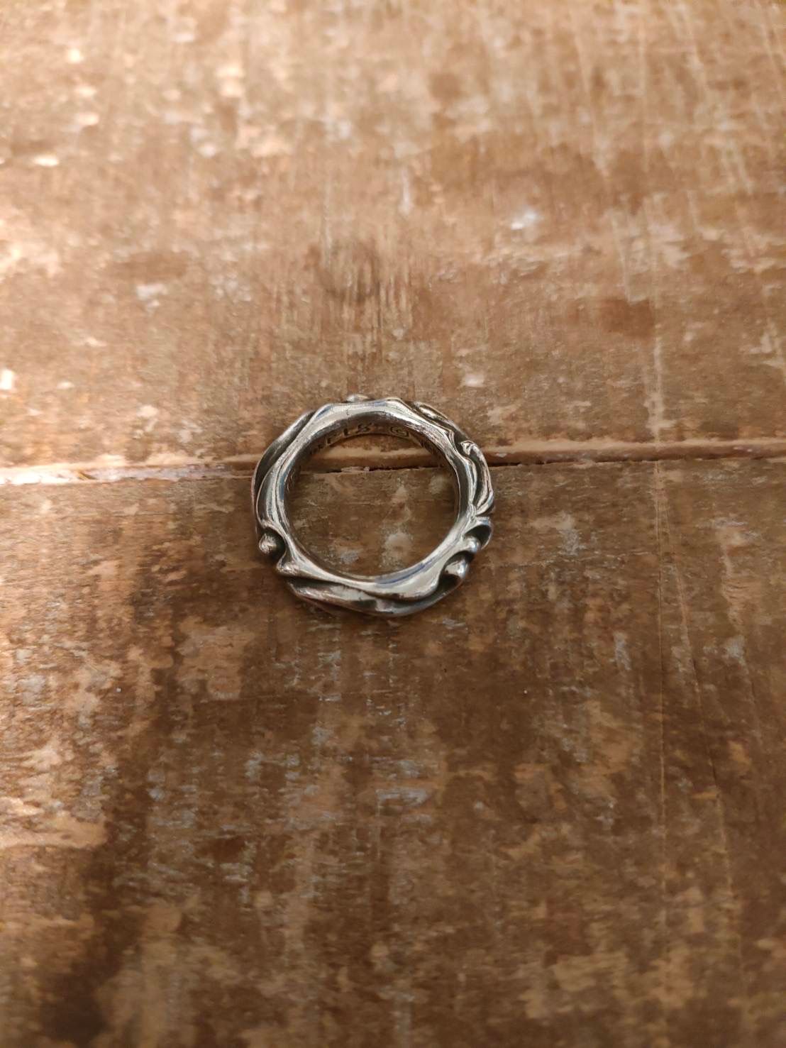 Chrome Hearts Scroll Band Ring "Silver"