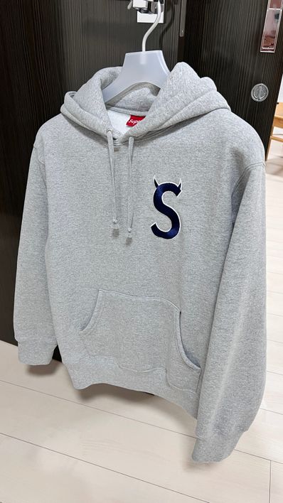 Supreme S Logo Hooded Sweatshirt "Heather Grey" (22FW)