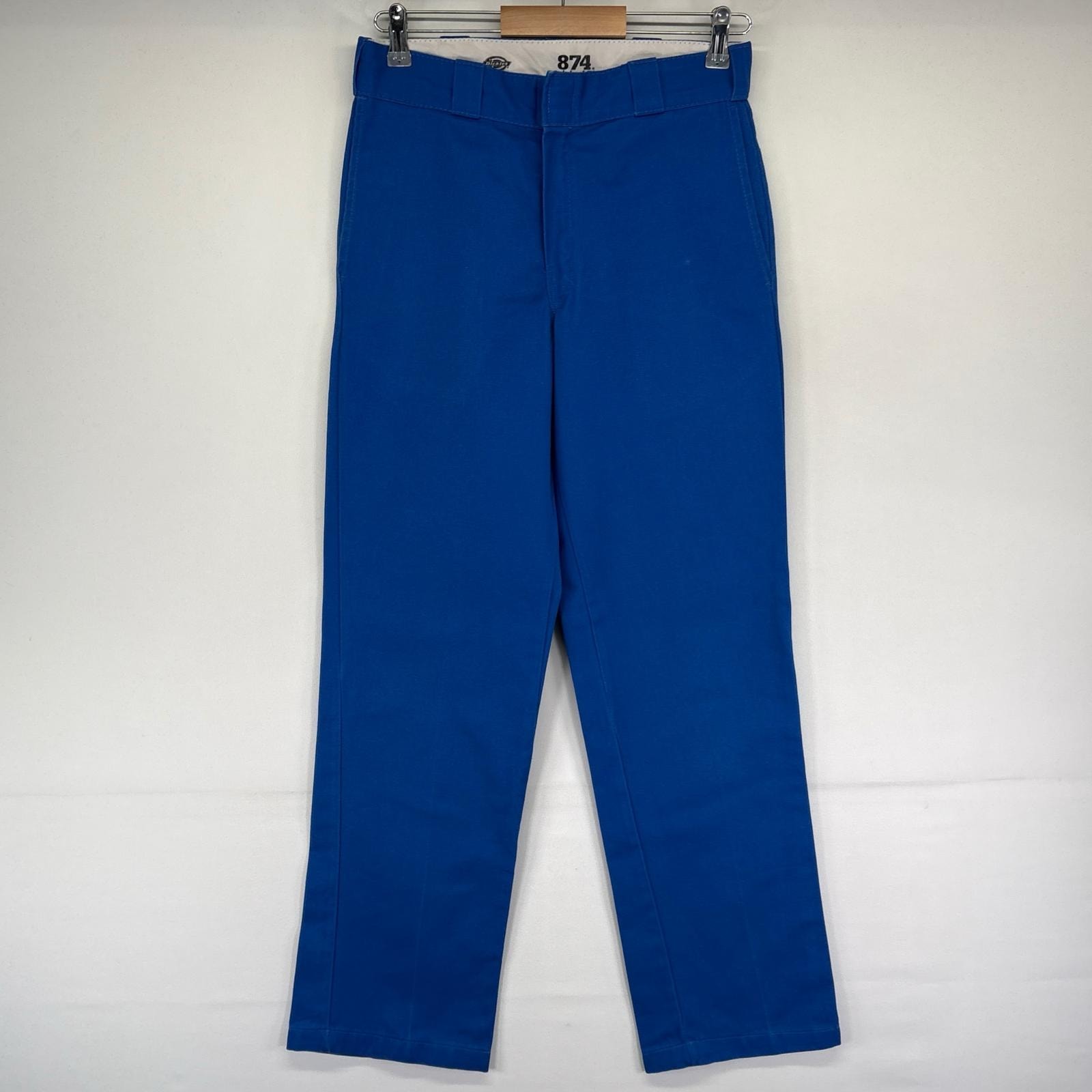 古着 ディッキーズ Dickies パンツ 874 ワークパンツ 長ズボン チノパン カラーパンツ W30 L32  ブルー系 メンズ